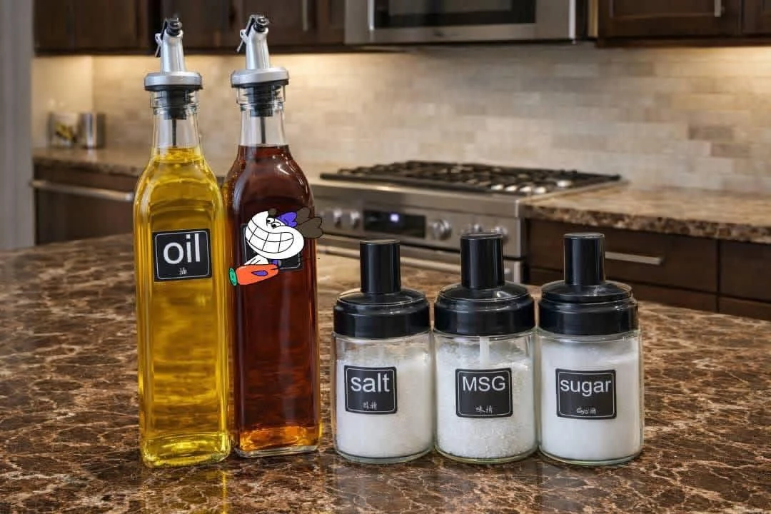 لمسة فخامة تبدء من تفاصيل مطبخك عبوات حافظة للتوابل والزيوت الزجاجية الفاخرة