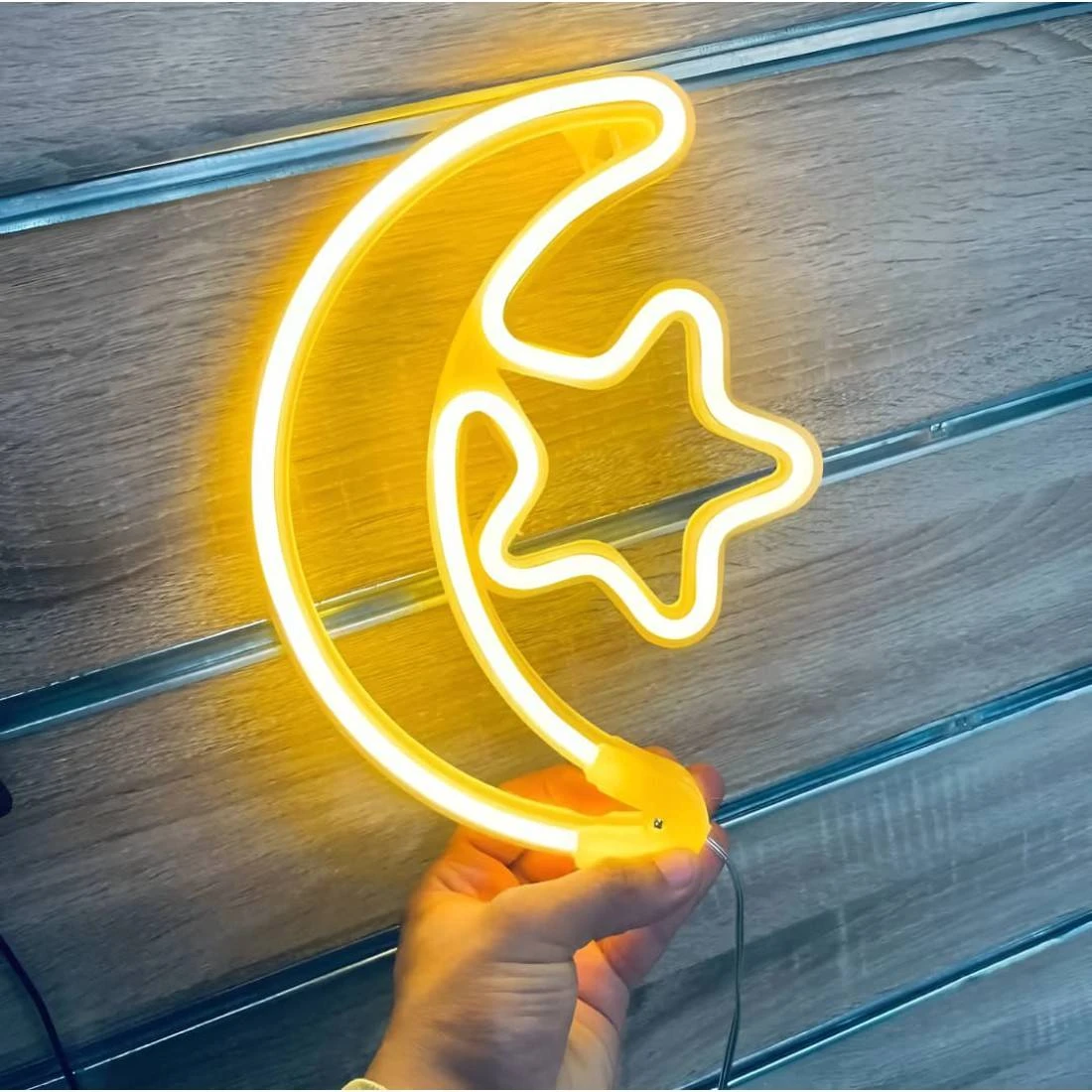 هلال ونجمه ليد كهرباء 30 سم تشكيلة زينة رمضان واسعة