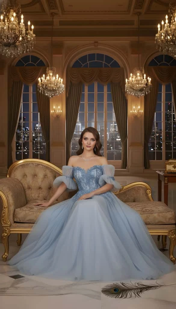 فستان سهرة بقصة أميرة (Ball Gown)